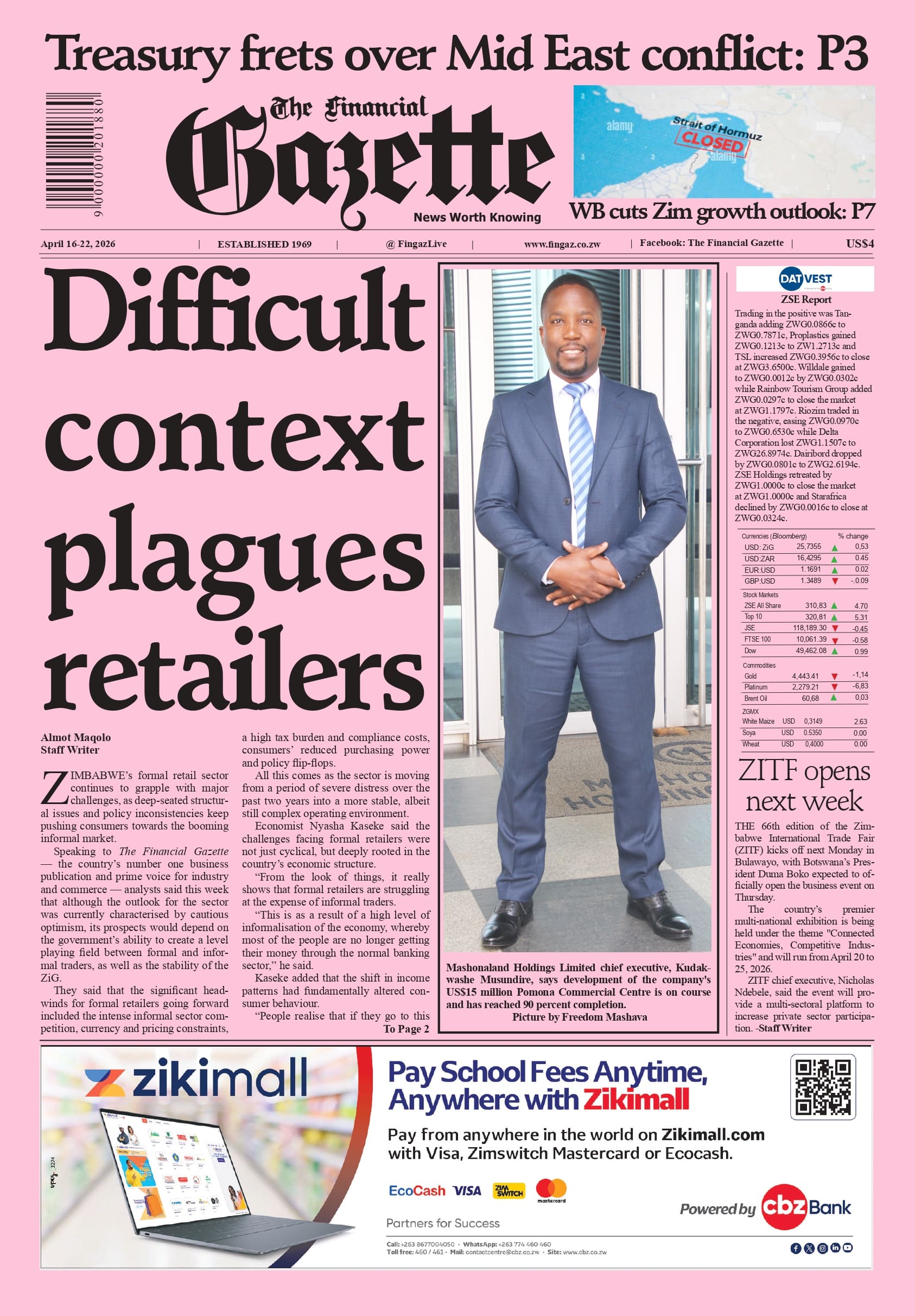 Thursday 16 April 2026